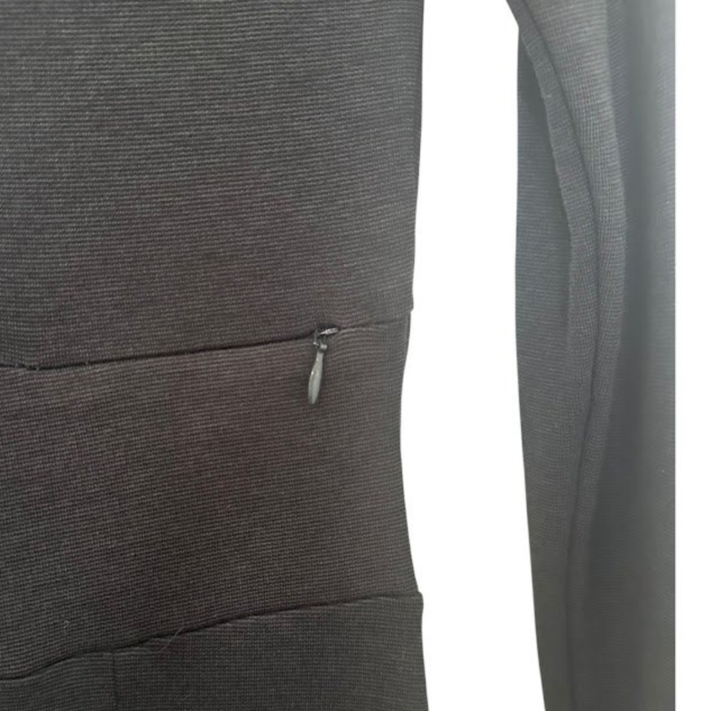 Toad & Co Gray Long Sleeve Knee Length V-Neck Faux Wrap Dress Womens S - Picture 3 of 5